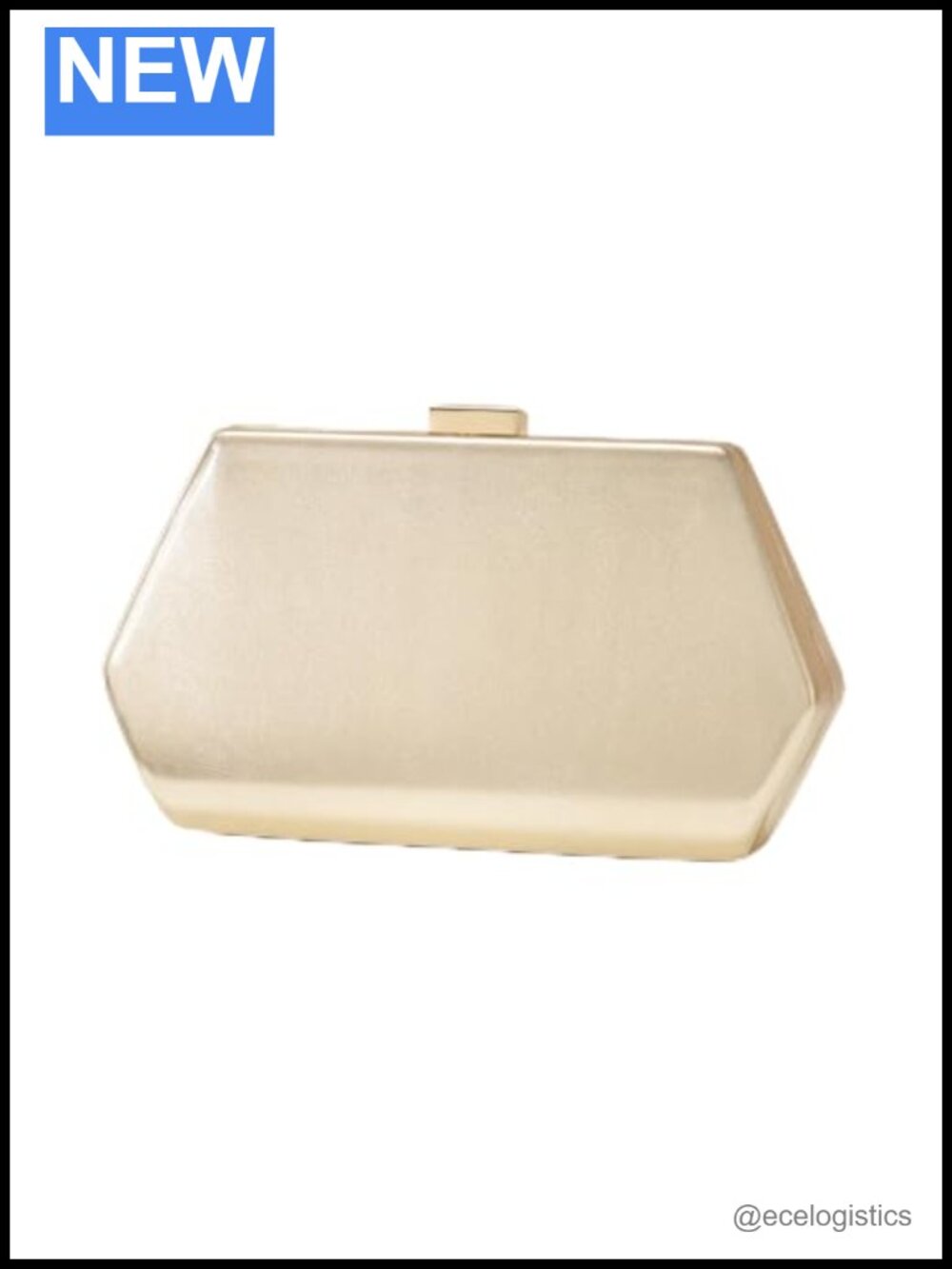 Gold Evening Clutch PU Leather Elegant Wristlet Clutch